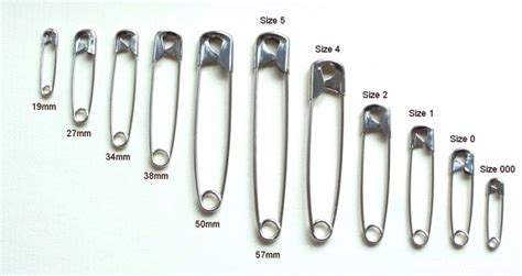 miniature safety pins|smallest safety pin size.